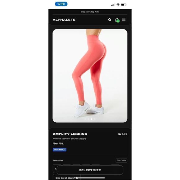 Alphalete Amplify Leggings -Day Tripper (S) - Picture 7 of 10